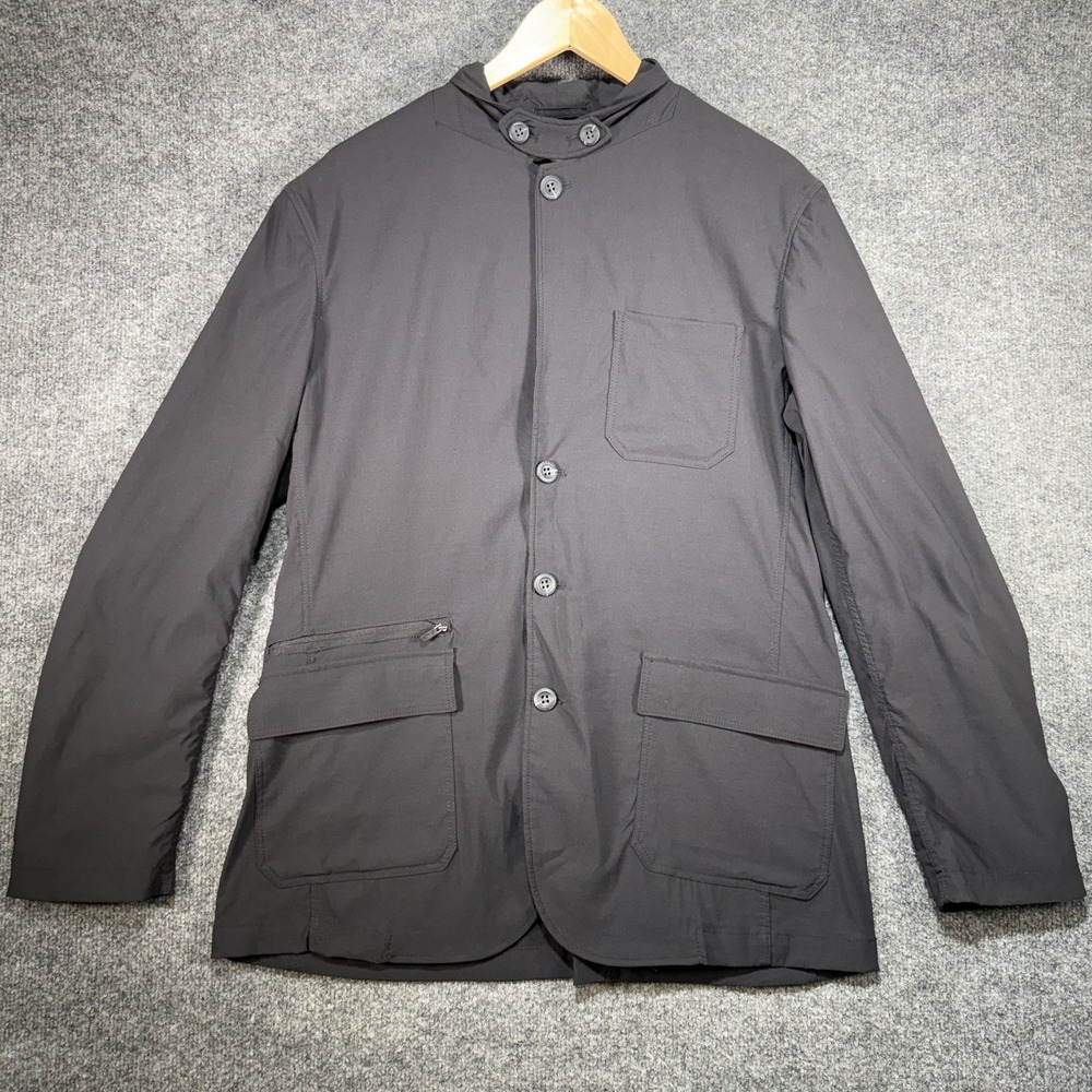 Eddie Bauer Jacket Men T50 Gray Travex Ultimate Voyager II Travel Blazer Pockets